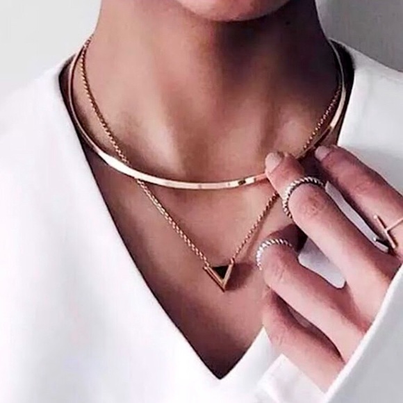 💜10/$25💜NEW Silver Minimalist Rigid Collar - Picture 7 of 8